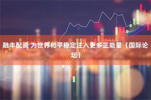 融丰配资 为世界和平稳定注入更多正能量（国际论坛）