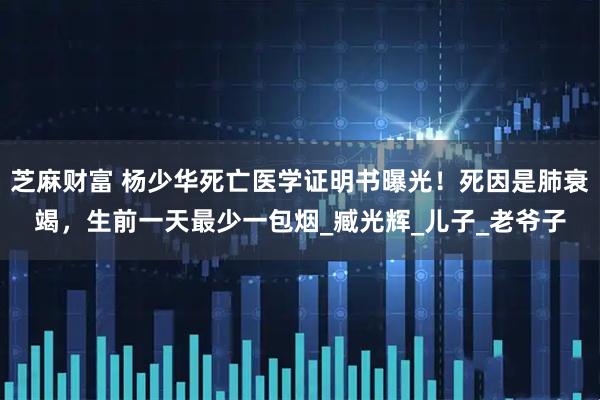 芝麻财富 杨少华死亡医学证明书曝光！死因是肺衰竭，生前一天最少一包烟_臧光辉_儿子_老爷子